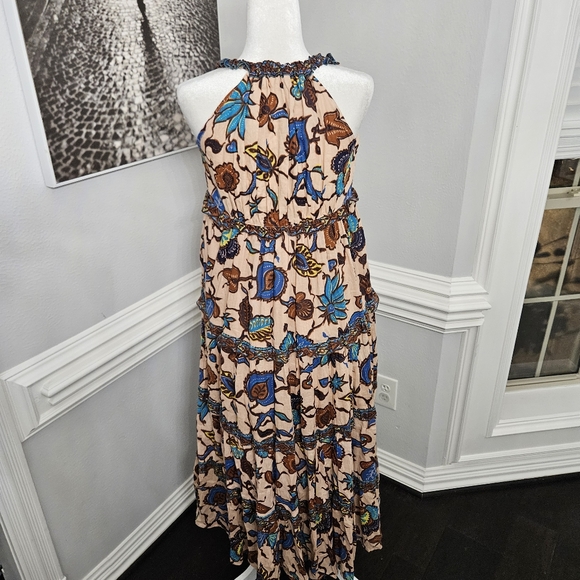 NWT Anthropologie Love The Label Boho Printed Maxi Dress Size XS P 100% cotton - Picture 9 of 13